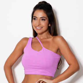 Top Fitness Assimétrico com Alcinha