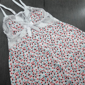 Camisola Estampada com Renda