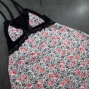 Camisola Estampada com Renda